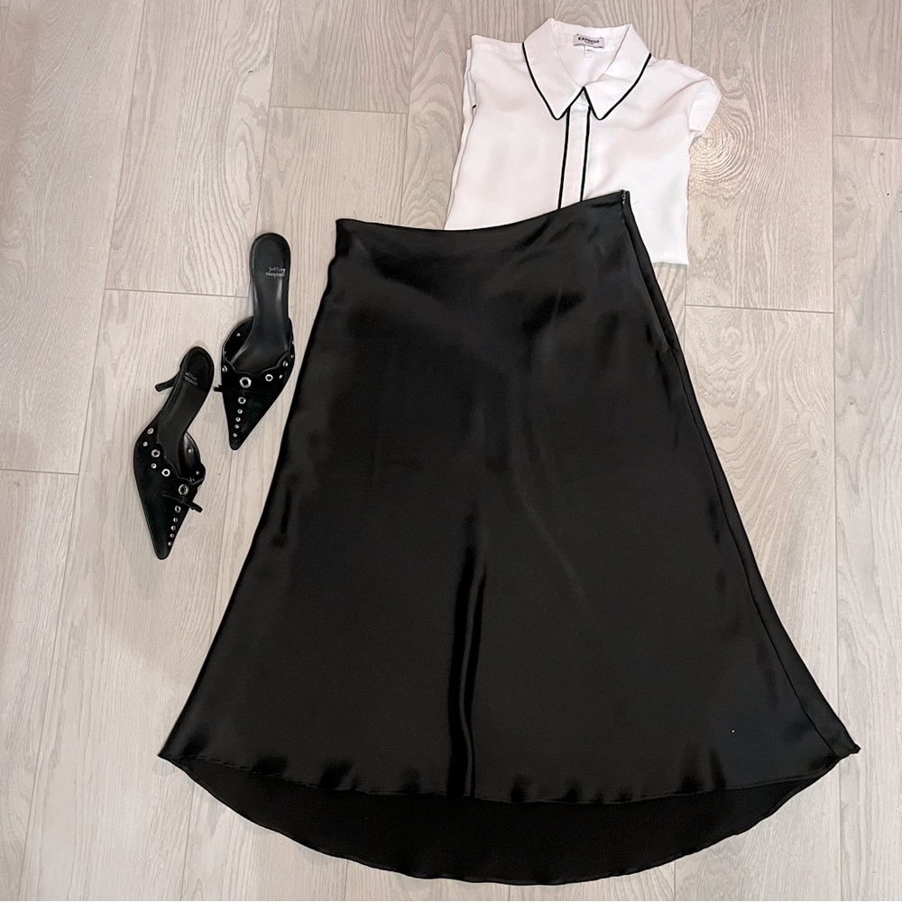 Zara black midi skirt